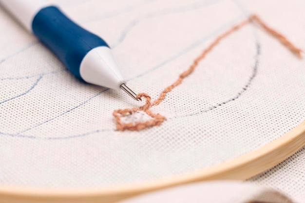 Haft krok po kroku na tkaninie