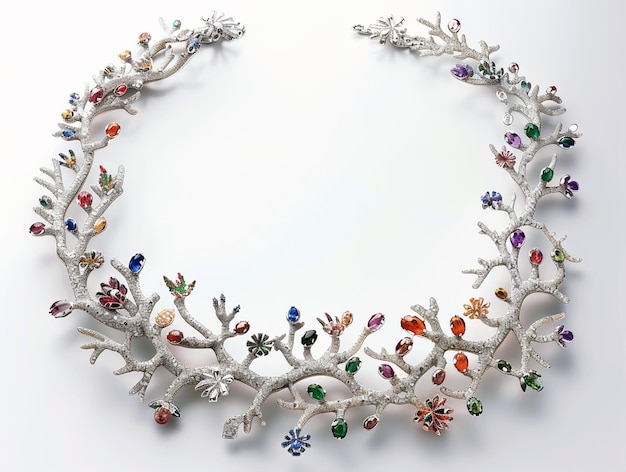 Haftowany kwiatowy wieniec